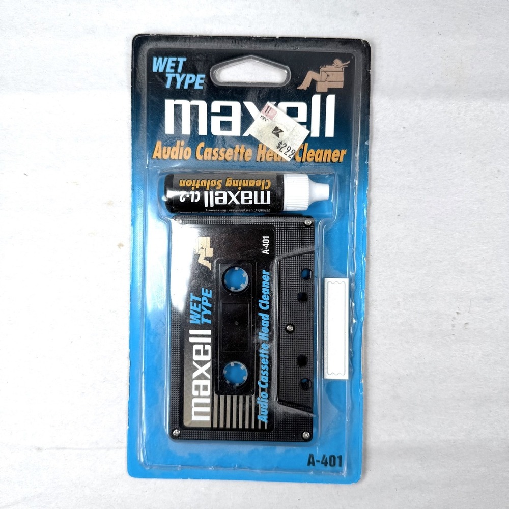 Maxell Audio Cassette Head Cleaner A-401 Wet Type / New / Sealed